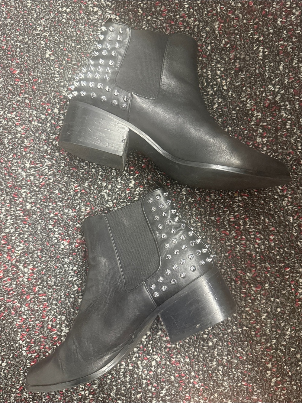Steve Madden Studded Black Chelsea Ankle Boots - Women's